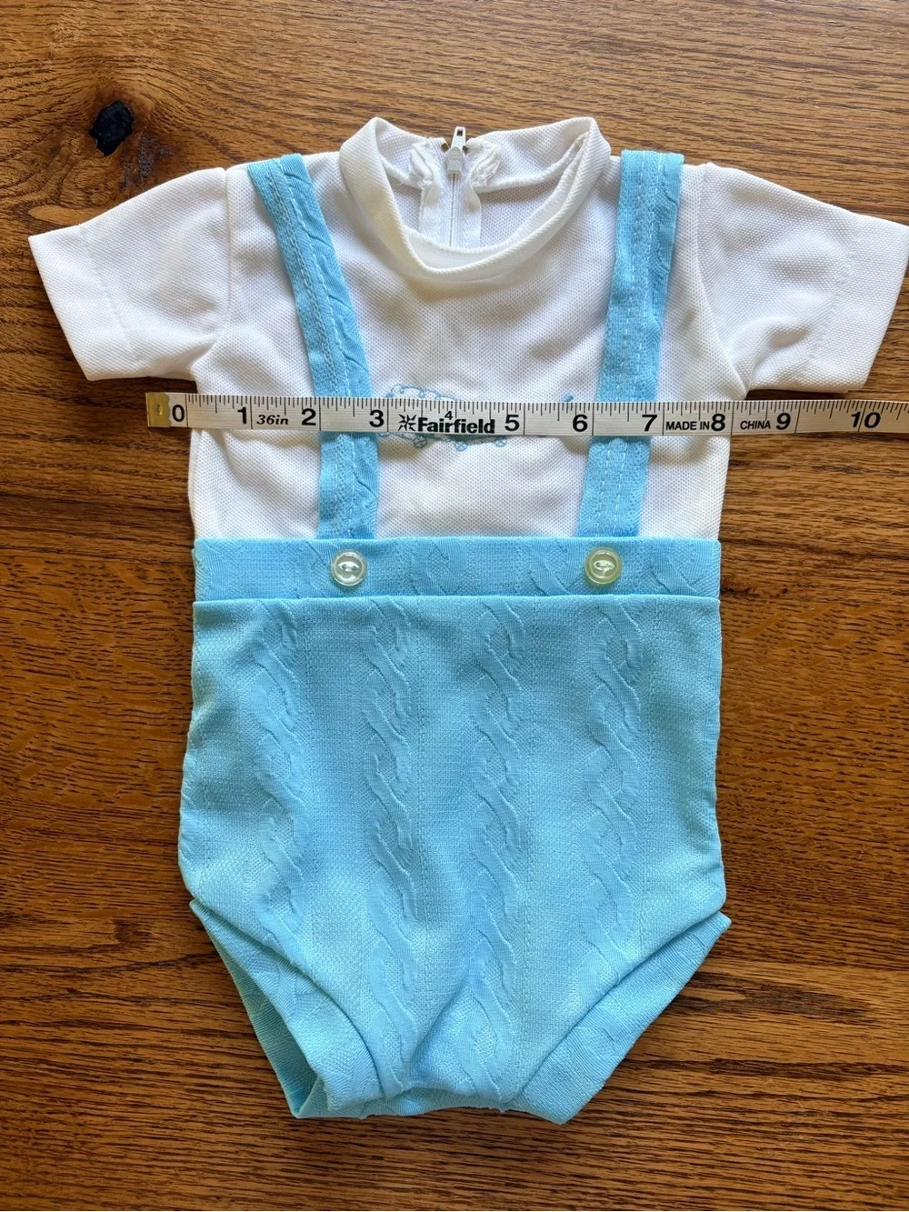 VTG Little Me by Lois Baby Blue Button-Up Outfit and Jacket set- size NB?